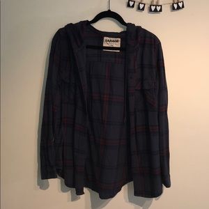 Navy Garage Flannel